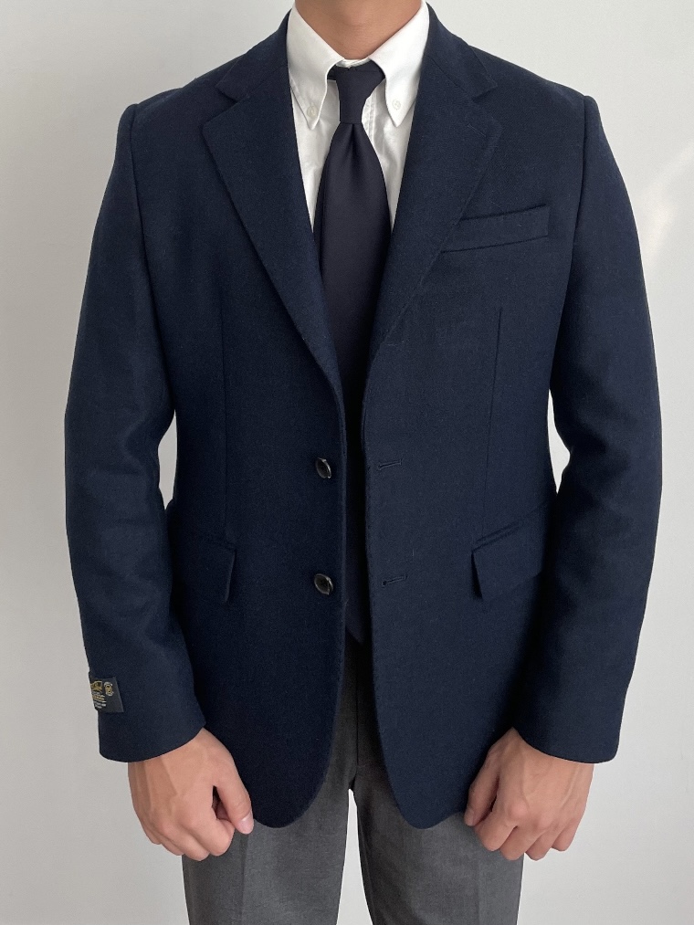 Cashmere Wool Jacket - Navy