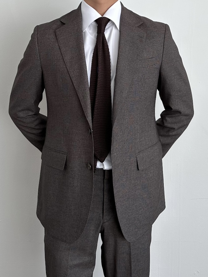 [WOOL TEX] Single suit - Brown