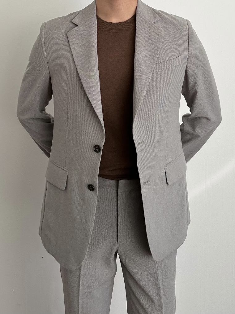 [Air Cool Max] Seersucker suit - Light grey