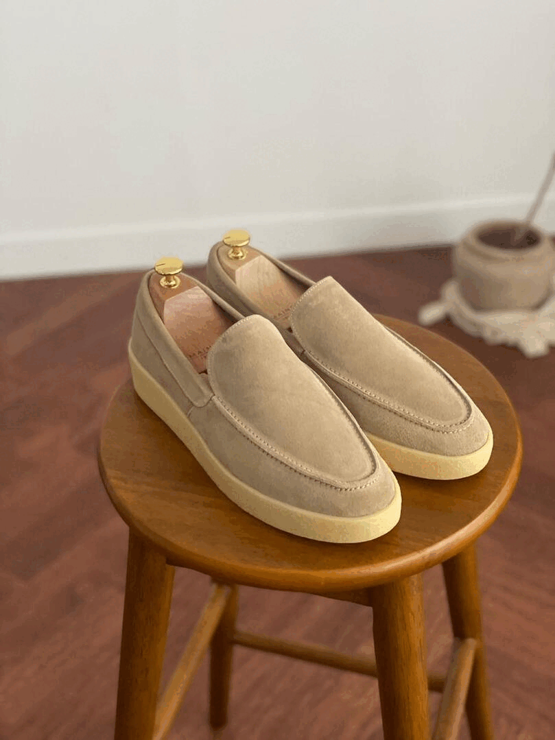 [HAND MADE] Suede Loafer - Sand Stone