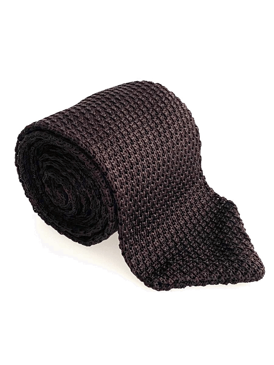 [Made] Silk Knit Tie - Brown
