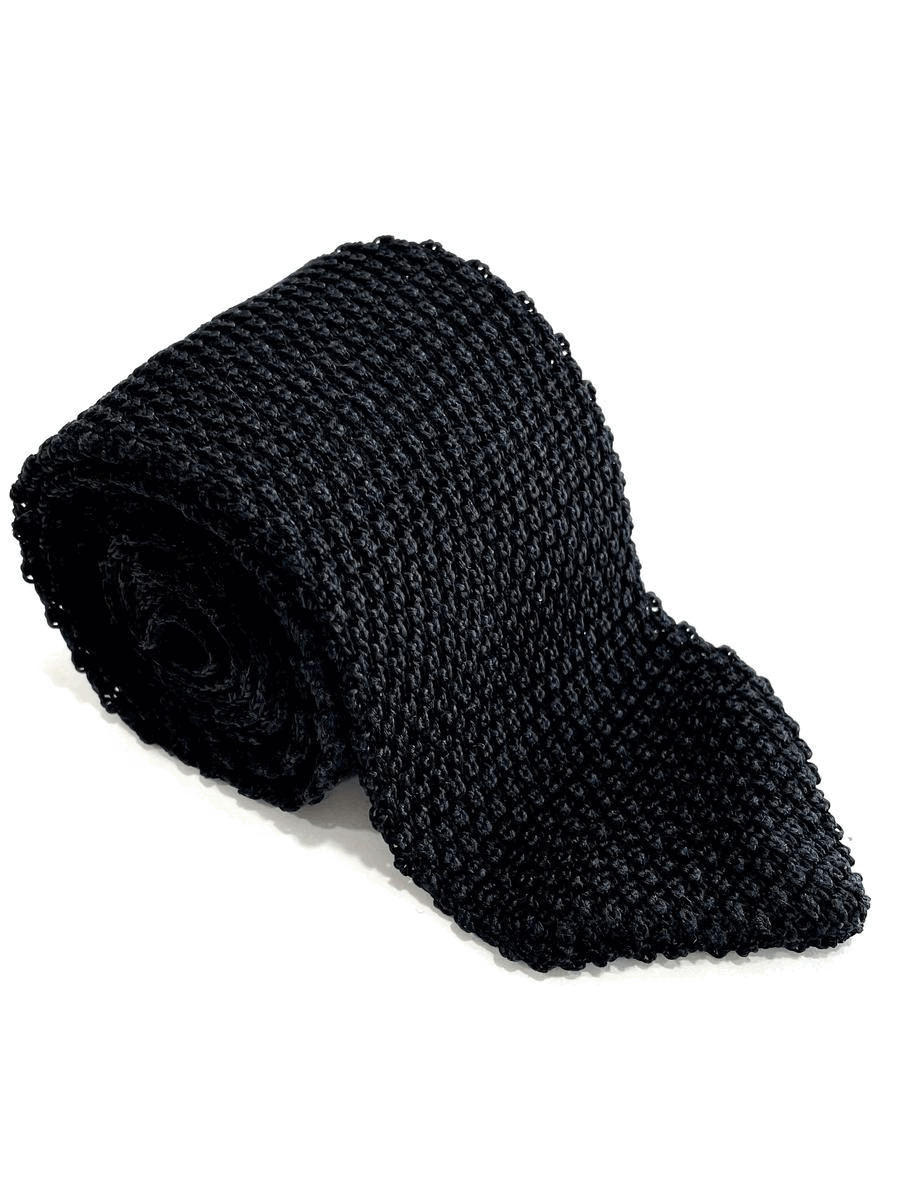 [Made] Silk Knit Tie - Black