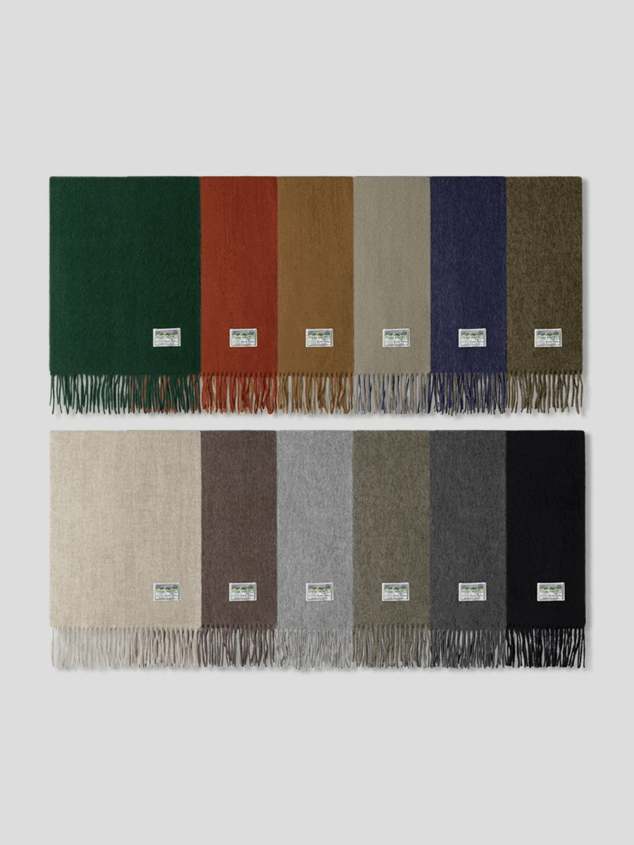 [Wool 100%] Wool muffler (14 colors)