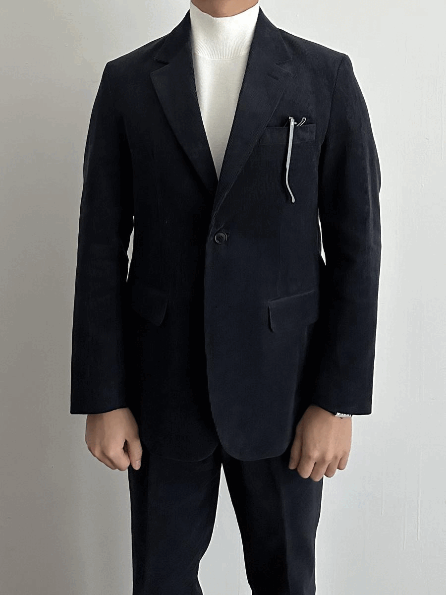 Corduroy Slim Fit Suit - Jacket