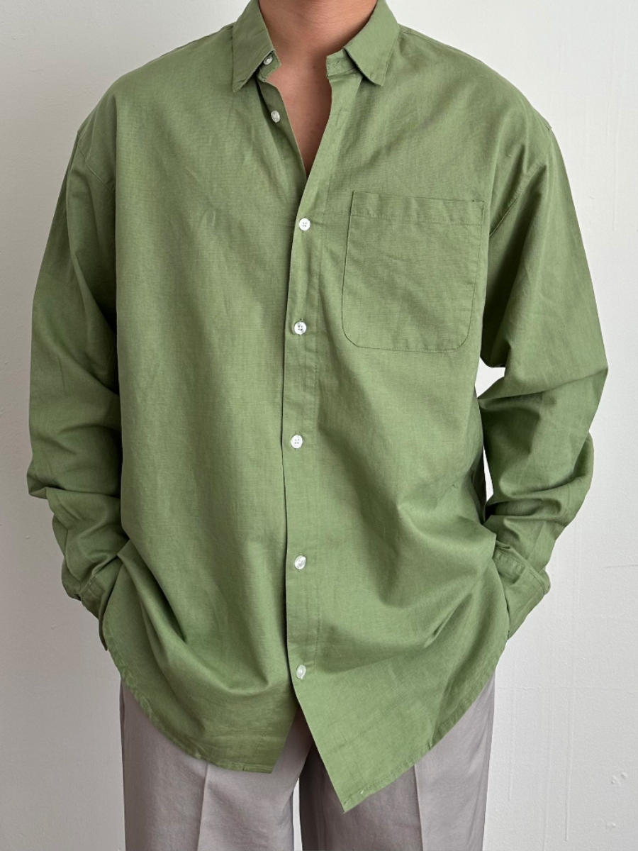overfit linen shirt