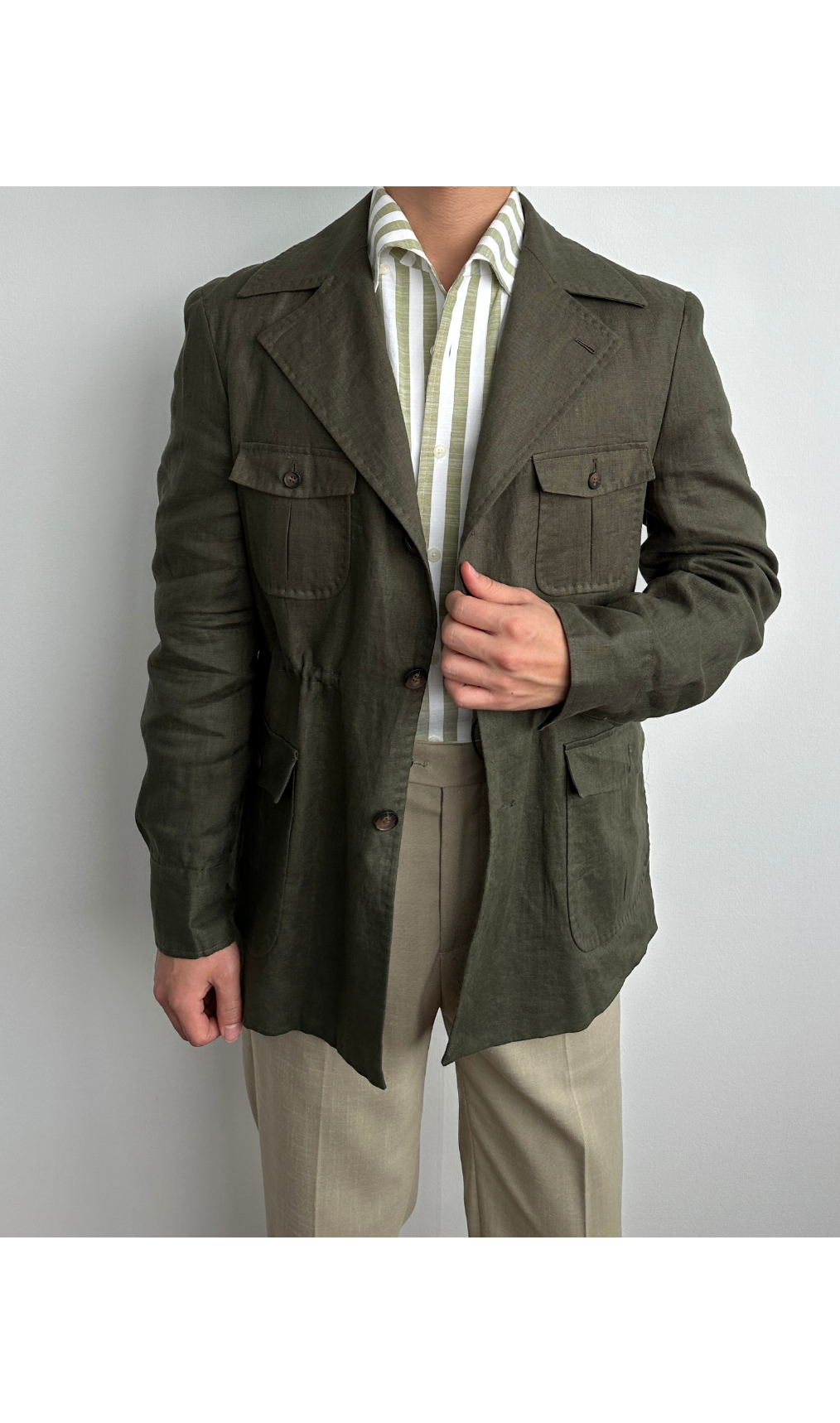 jacket khaki color image-S1L26