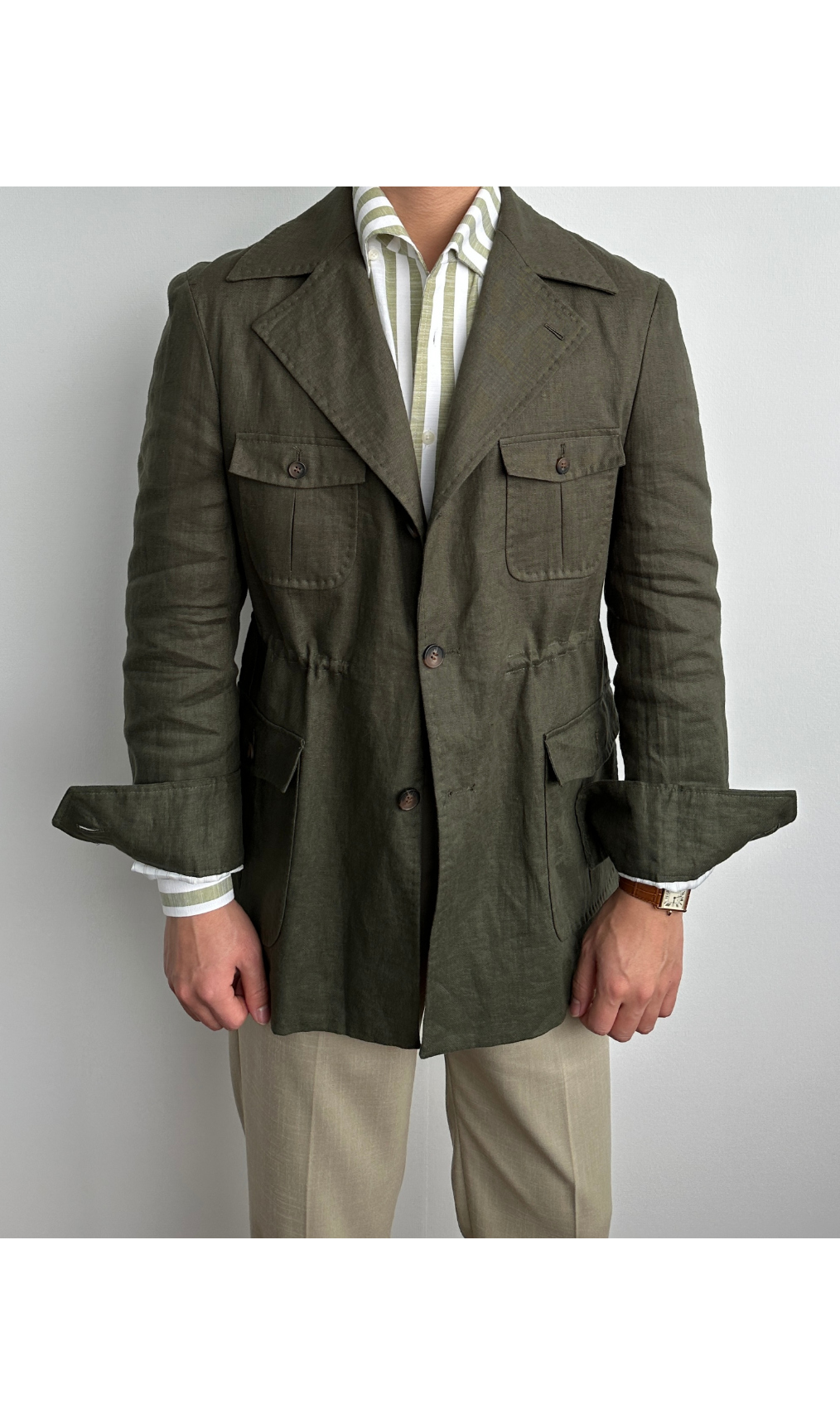 jacket khaki color image-S1L24