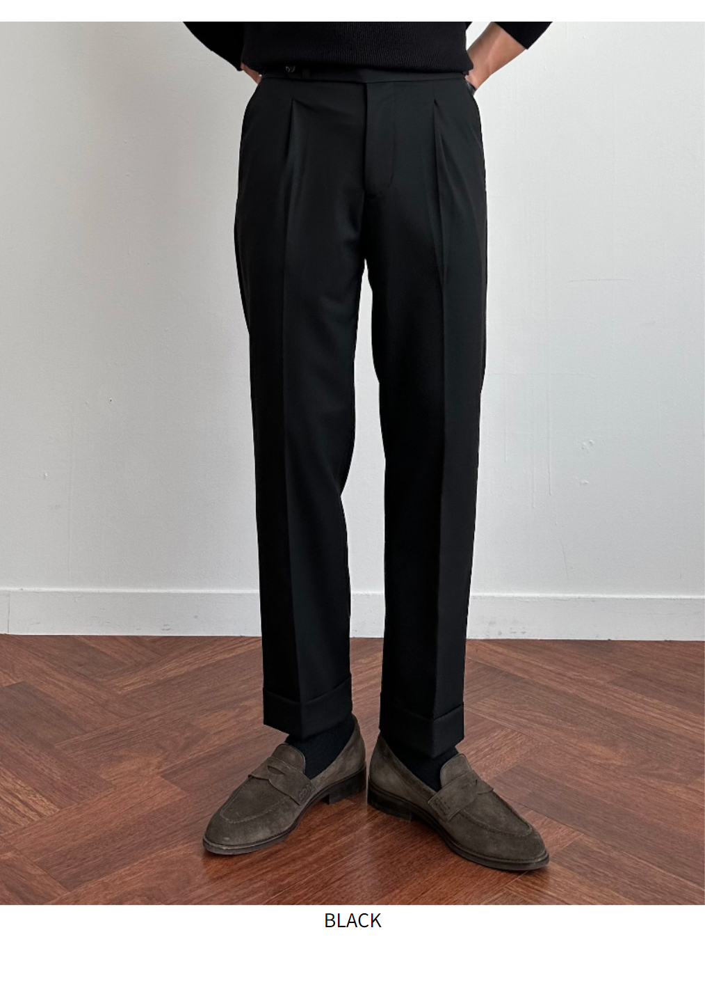 suspenders skirt/pants grey color image-S21L11