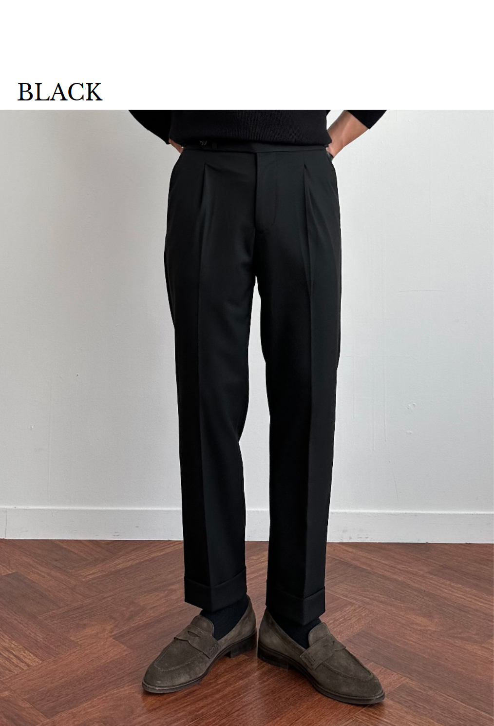 suspenders skirt/pants grey color image-S21L24
