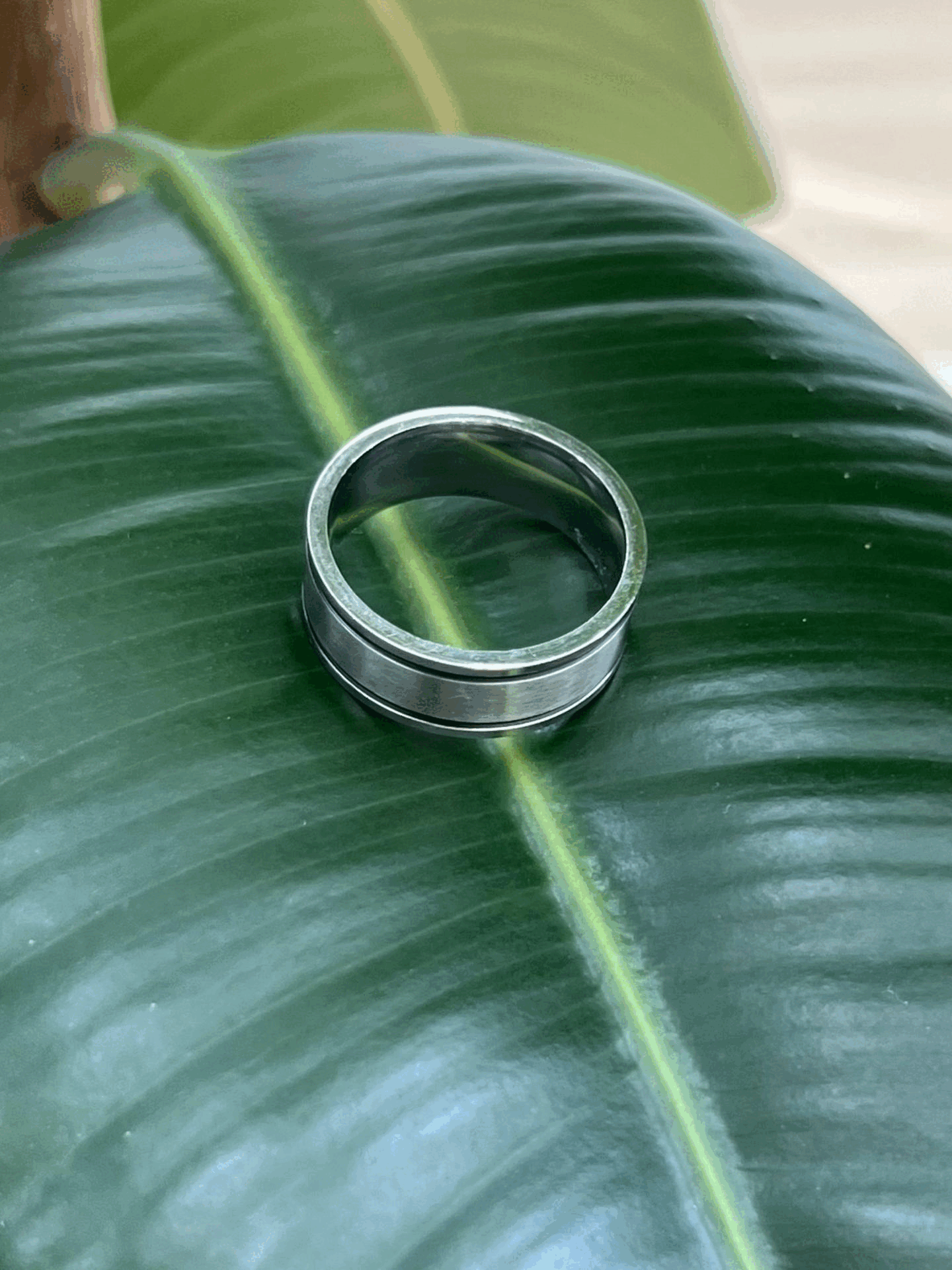 a black line ring